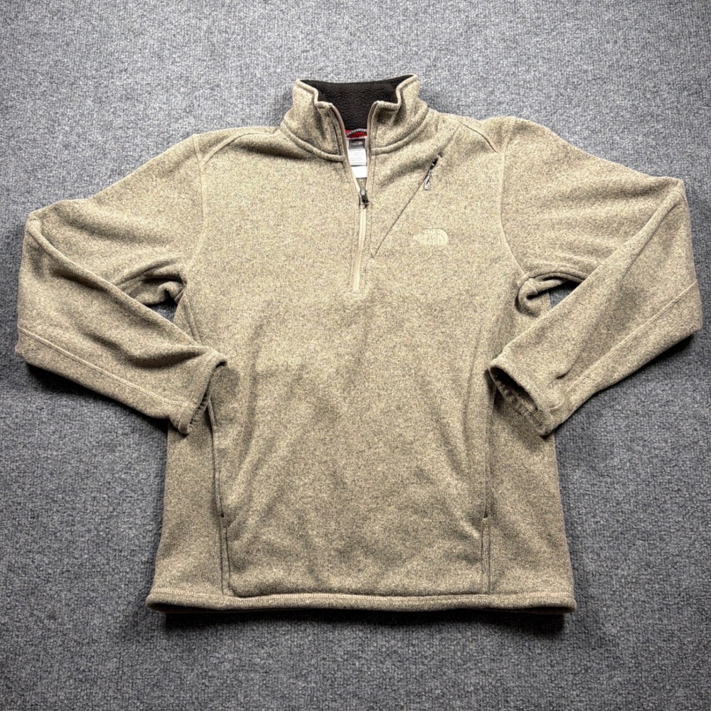 The North Face Gordon Lyons Pullover Mens Small Brown Heather 1/4 Zip